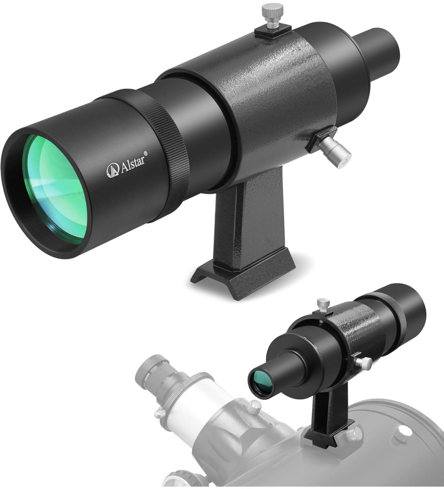 Alstar Finder Scope, 9x50 Finderscope a Bright Image and Comfortable Viewing for Astronomy Telescopes Fully Multi-Coated Optics Adjustable Bracket - Buy Online on GoSupps.com