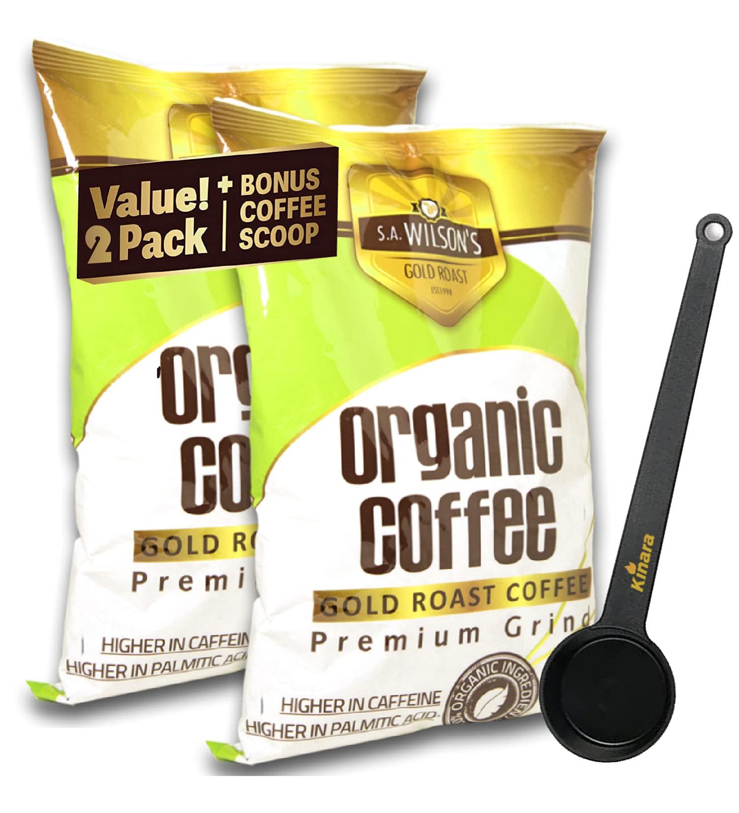 Organic High Caffeine Gold Coffee Enema 2-Pack by S.A. Wilson - 44% Higher Caffeine - Kinara Coffee Scoop Included - Buy Online on GoSupps.com