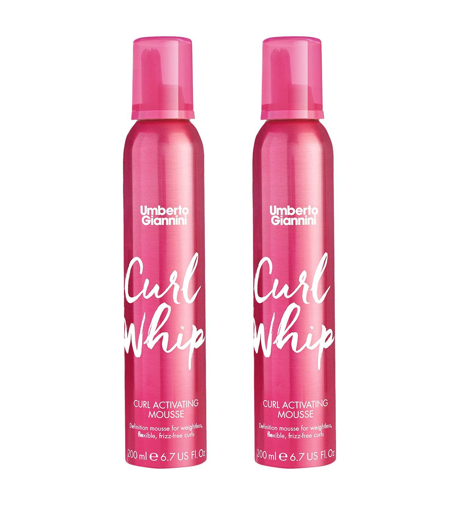 Umberto Giannini Curl Whip Curl Activating Mousse Vegan & Cruelty Free Frizz Solution Mousse for Curly or Wavy Hair 200 ml 2 Pack 200 ml (Pack of 2)