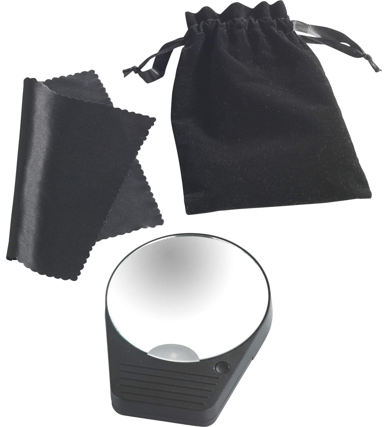 Buy Black Pocket Magnifying Mirror | Compact & Portable | Ideal for Travel - Buy Online on GoSupps.com