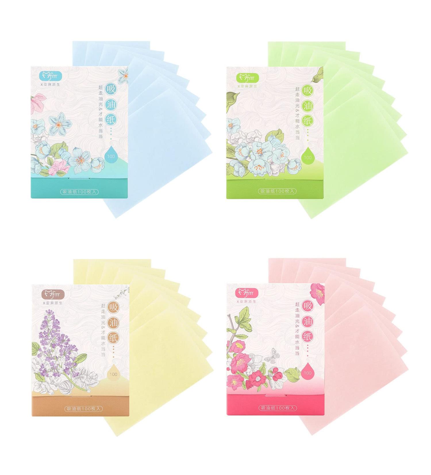 400 Premium Oil Blotting Papers - Soft Contaminant-Free for Fresh Skin | Travel Makeup Essentials in 4 Colors - Buy Online on GoSupps.com