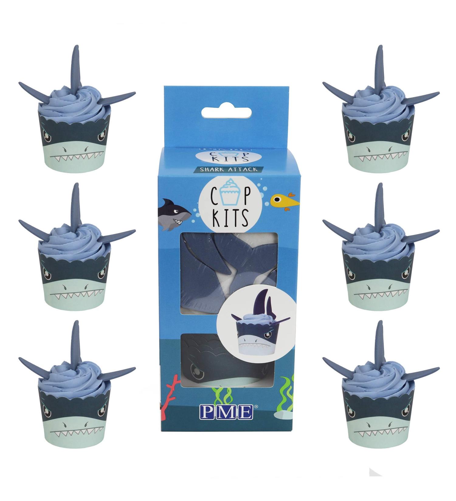 PME Cupcake Decorating Kit with Edible Toppers Shark Attack - Buy Online on GoSupps.com