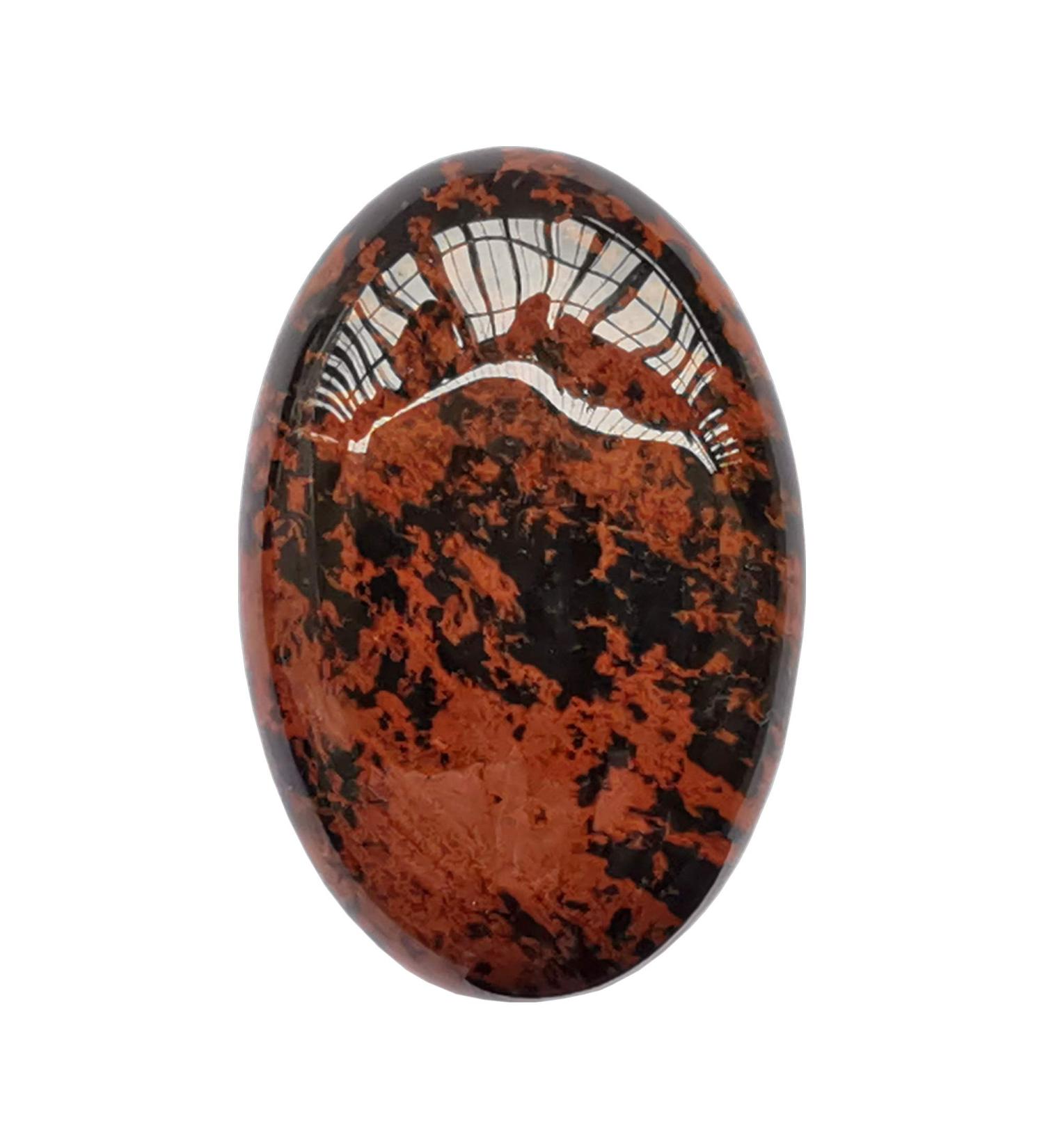 Manekieko Natural Golden Swan Worry Stones Oval Palm Pocket Healing Crystal Massage Spa Energy Stone