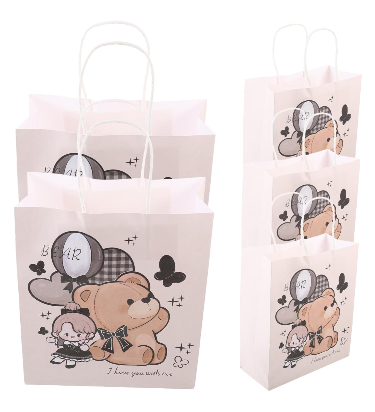 Amosfun 5pcs Small Gift Bag Gift Tote Bags Medium Gift Bags Packing Bags for Florist Wrapping Bags for Presents Gift Packing Pouch Gift Bags with Handles Paper Bouquet Bag Shopping Dark - Buy Online on GoSupps.com