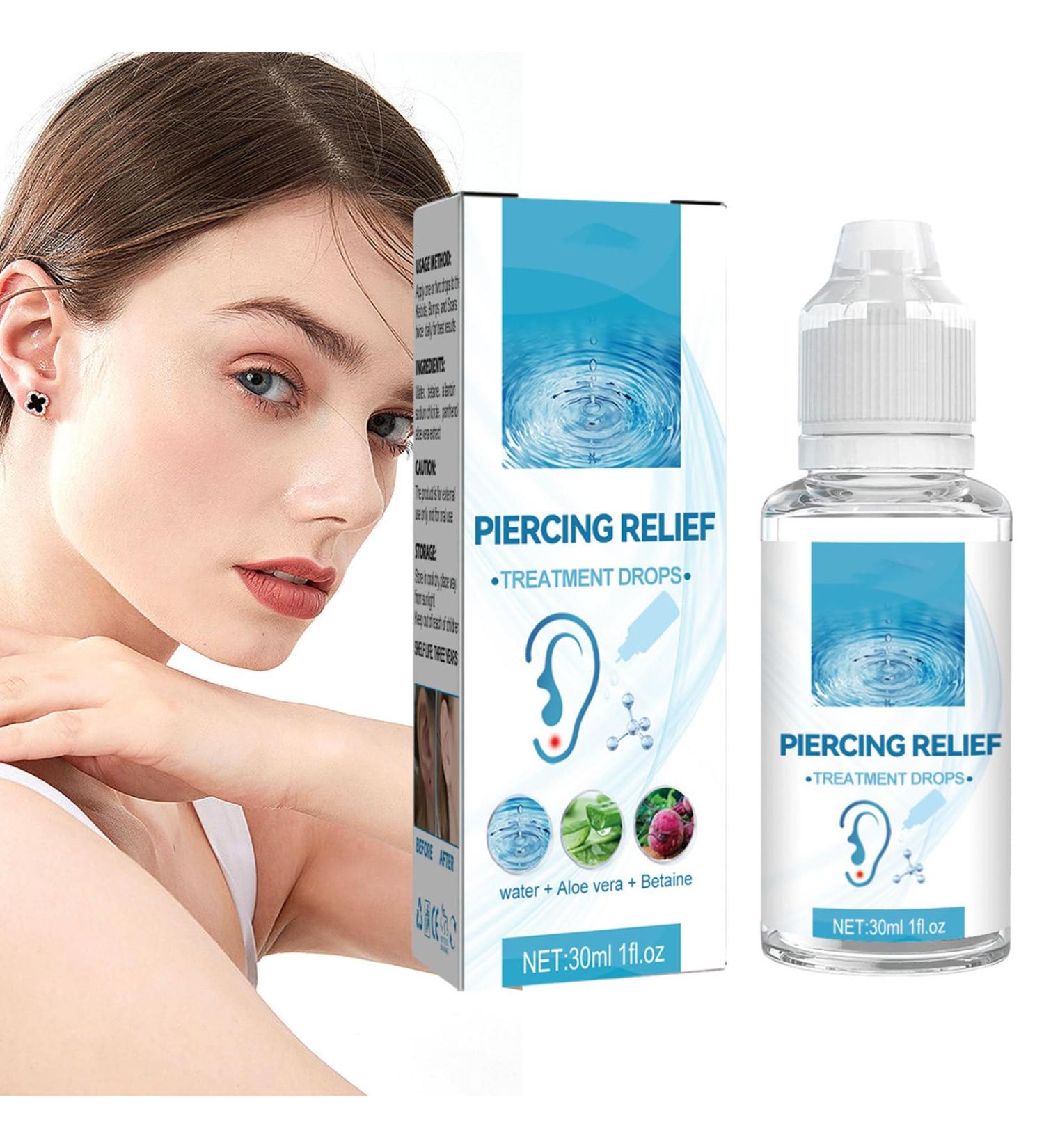 Natural Piercing Base Solution | Gentle Cleaner for Ear Abdominal & Nose Piercings - Effective for Scars Nodules & Stains - Buy Online on GoSupps.com