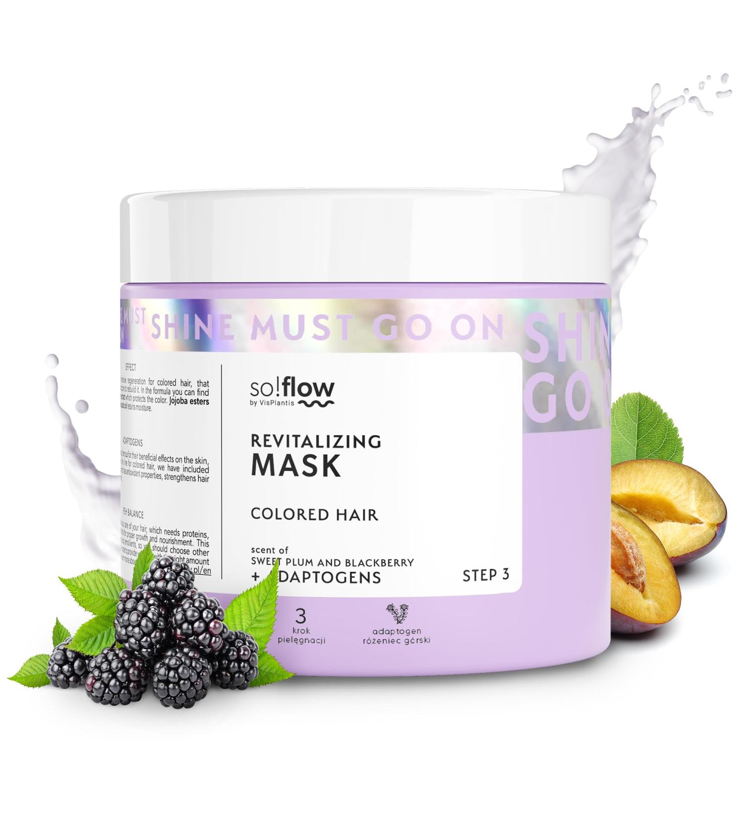 So!Flow Intensive Revitalizing Mask with Prunus & Rhodiola - Intensive Care for Colored Hair Enriched with Oils and Proteins to Nourish Strengthen and Protect - Buy Online on GoSupps.com
