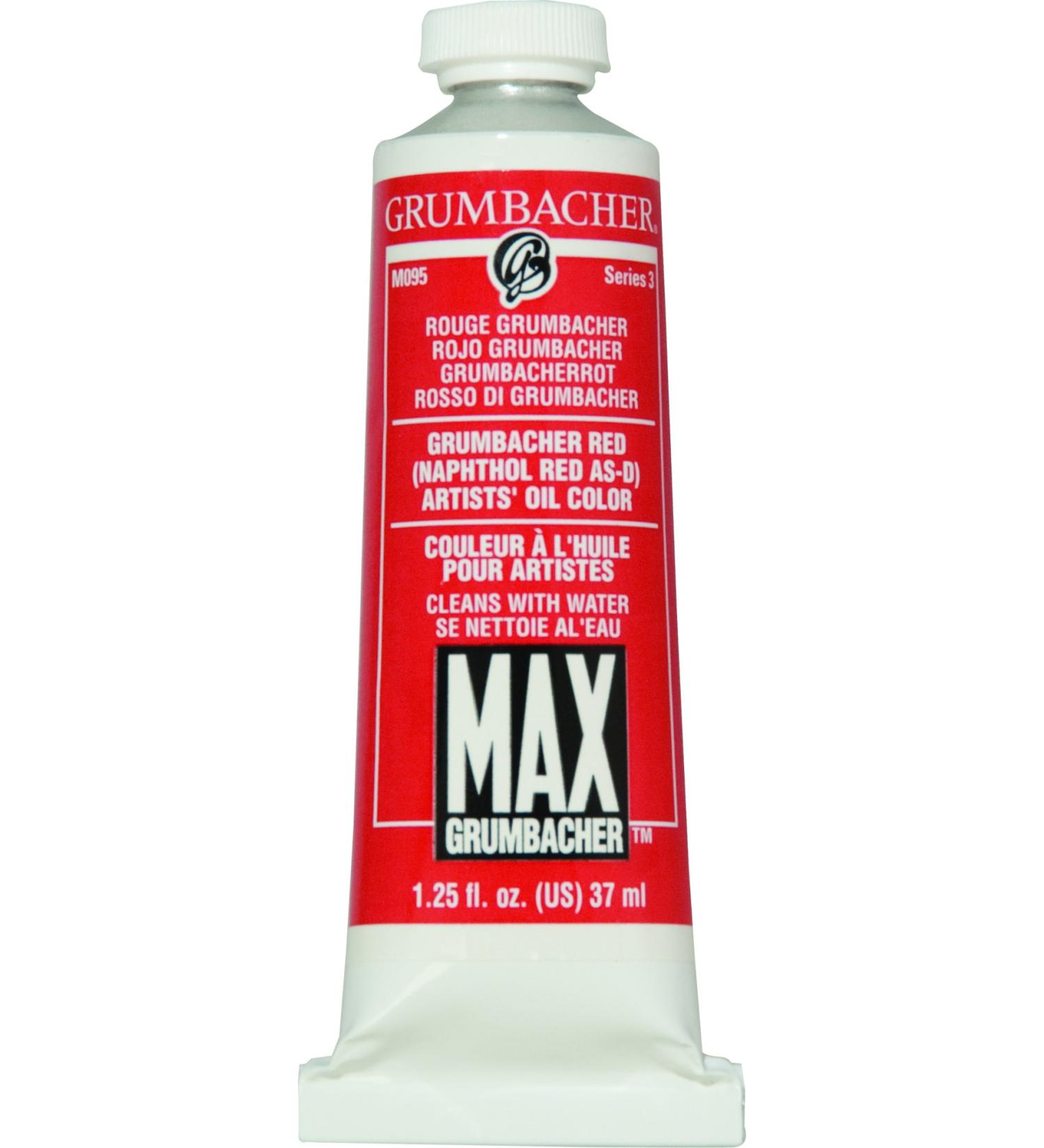 Grumbacher Max Water Miscible Oil Paint  37ml/1.25 oz  Grumbacher Red (Naphthol)