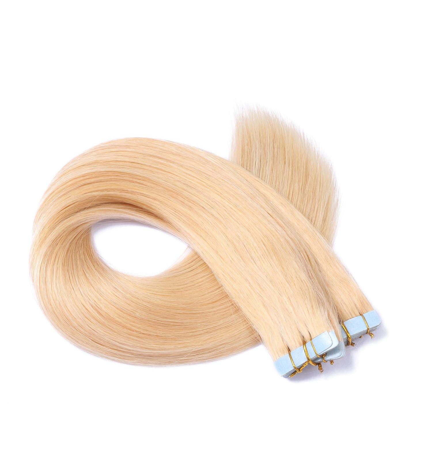 Shop 100% Remy Tape-In Hair Extensions - #24 Gold Blonde 40cm 10 Tresses | Premium Quality for Long-Lasting Style - Buy Online on GoSupps.com