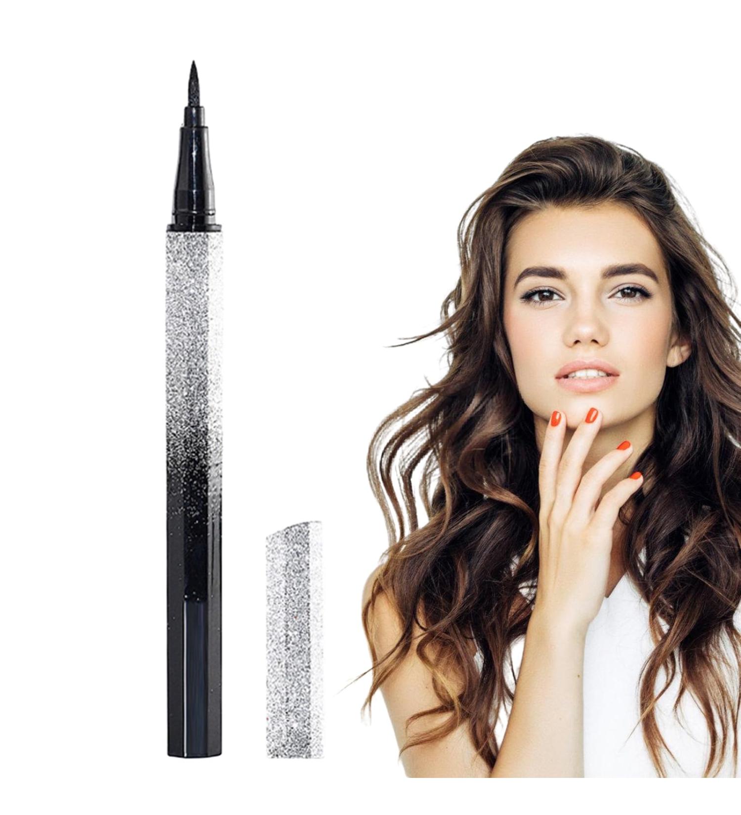 Liquid Eyeliner Pen | Long-Lasting Fine Tip Star Eyeliner - Natural Eye Makeup Accessory for Daily Use Dating Night Out and Party Hersil Black - Buy Online on GoSupps.com