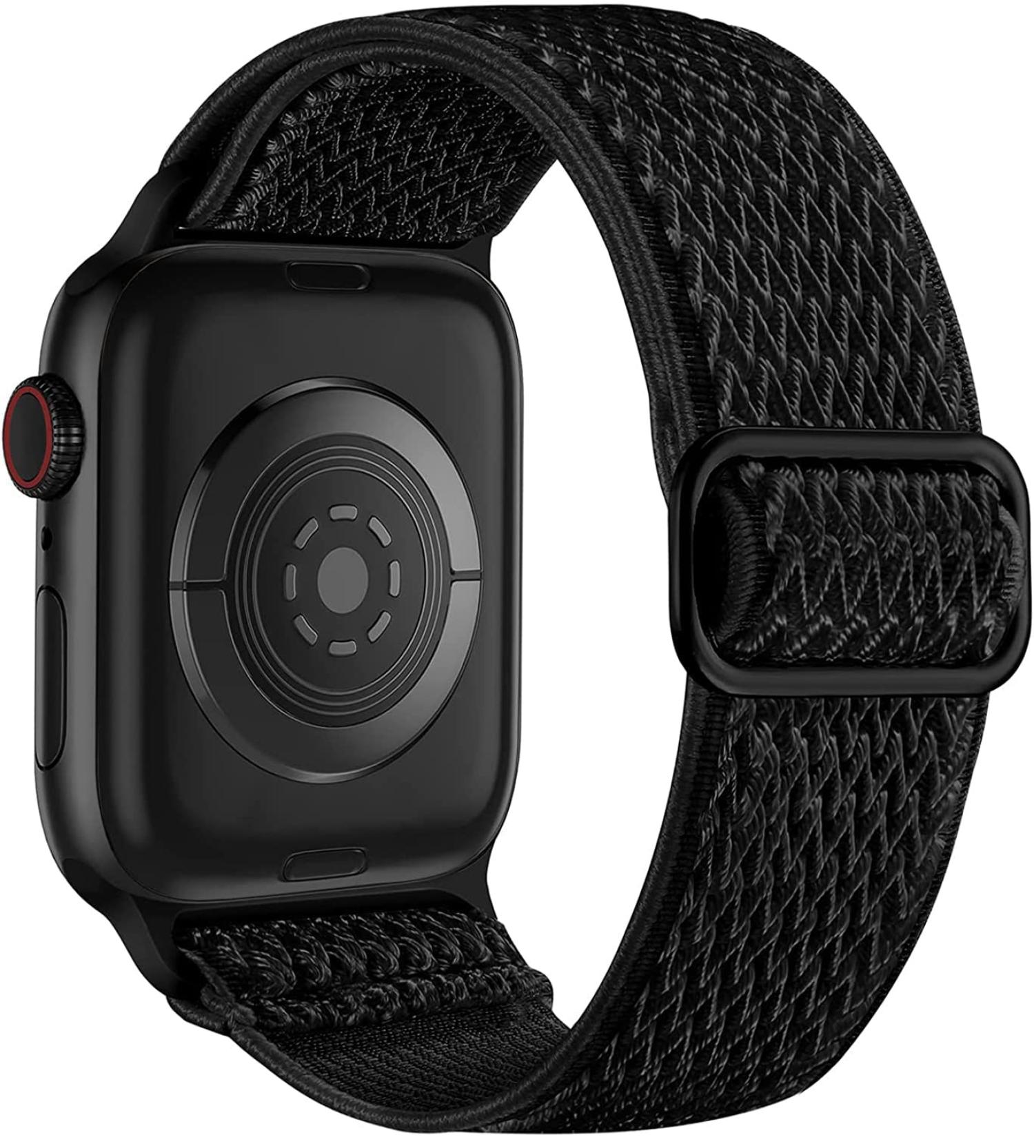 Lerobo Elastic Bands Compatible with Apple Watch | Stretchy Nylon Solo Loop Sport Bands for iWatch SE Series 8 7 6 5 4 3 2 1 | Black 42mm/44mm/45mm/49mm - Buy Online on GoSupps.com