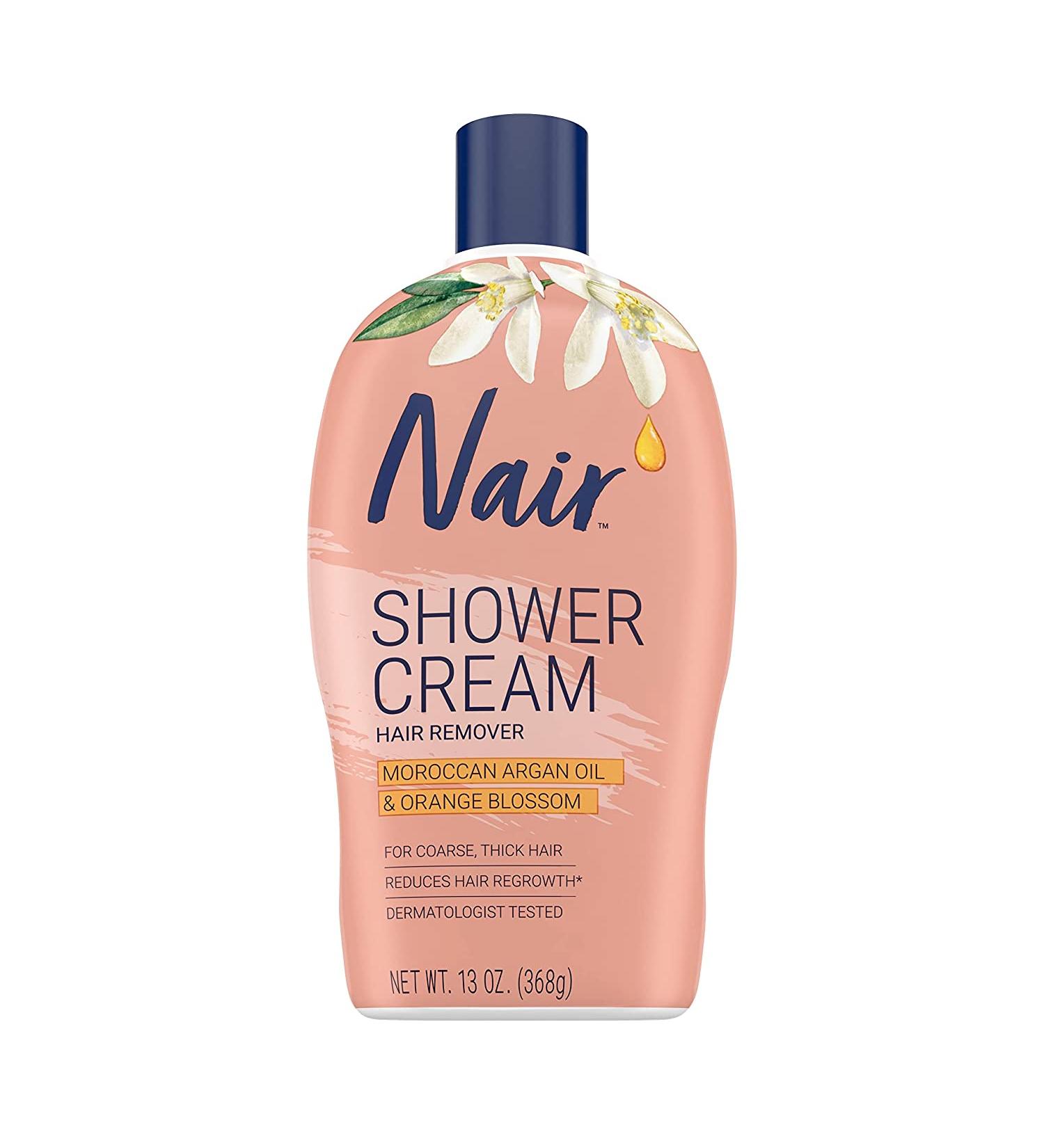 Nair Hair Remover Cream with Moroccan Argan Oil 13 oz - Nourishing Shower Power Formula - Buy Online on GoSupps.com