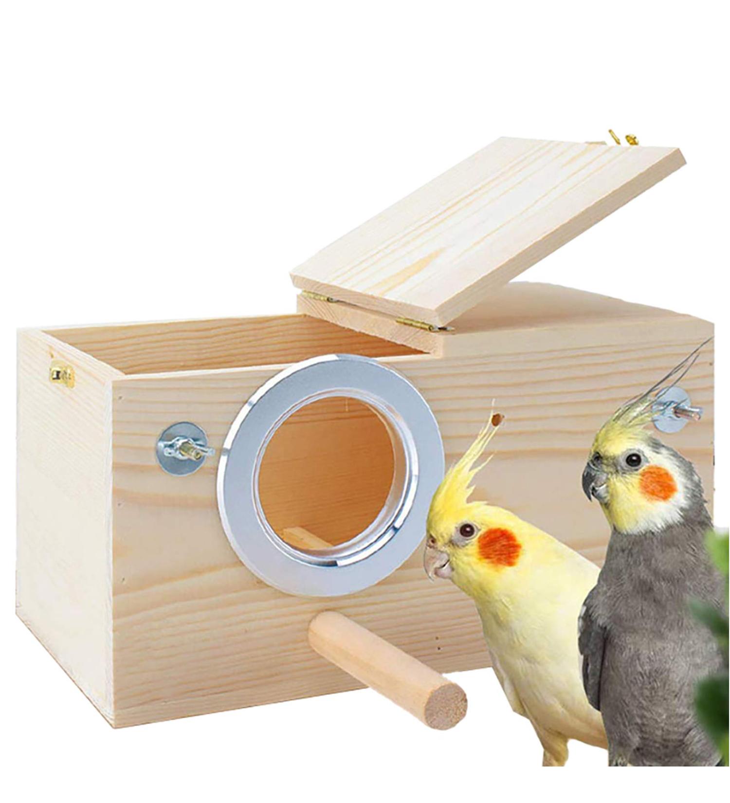 Parakeet Nest Box for Breeding - Ideal for Budgies, Cockatiels, Lovebirds, and More - Buy Online on GoSupps.com
