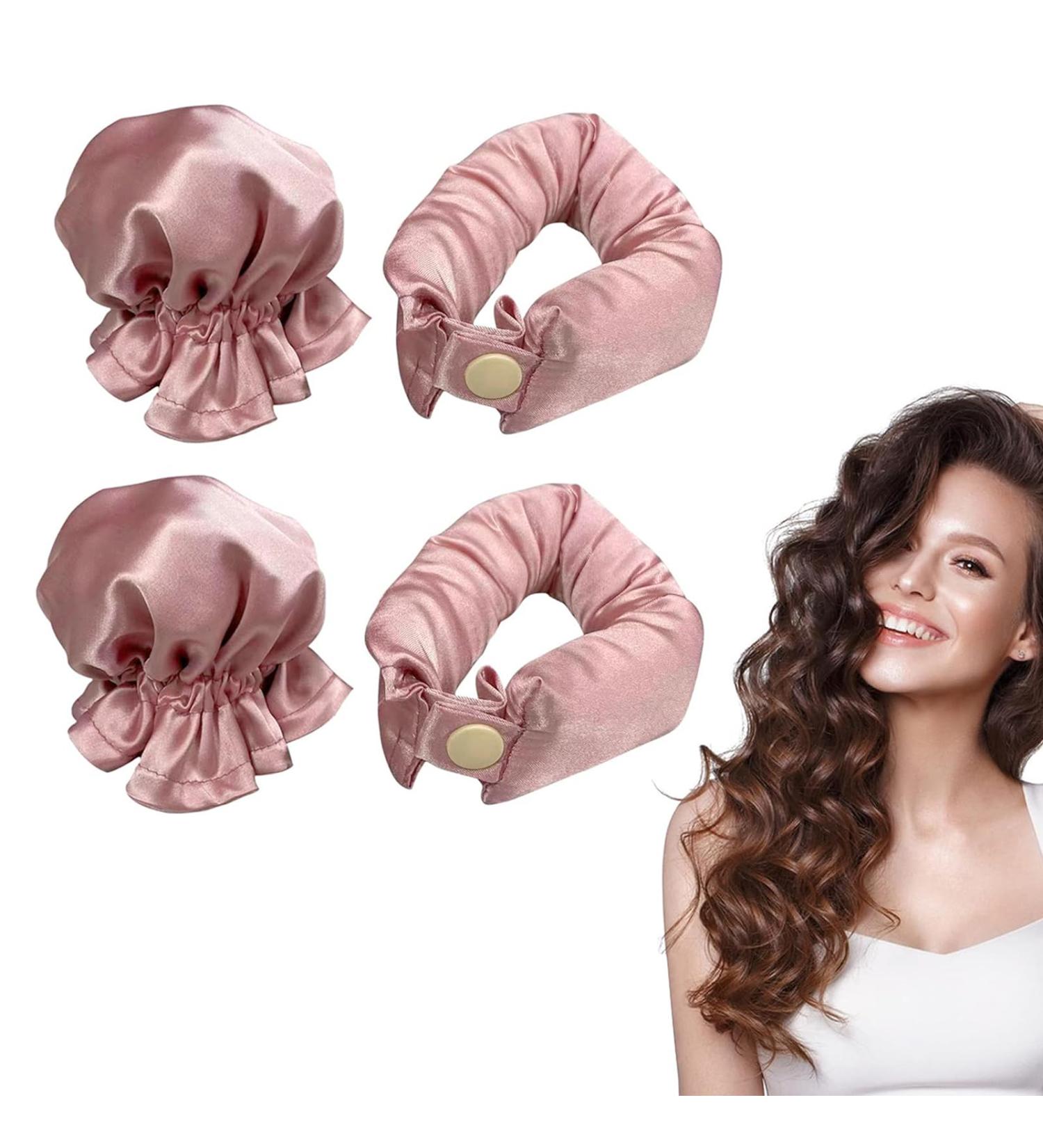 Shop Heatless Curls with Our Satin Locken Blacker Overnight Curler Set - No Heat Hair Rollers in Pink | International Shipping Available - Buy Online on GoSupps.com