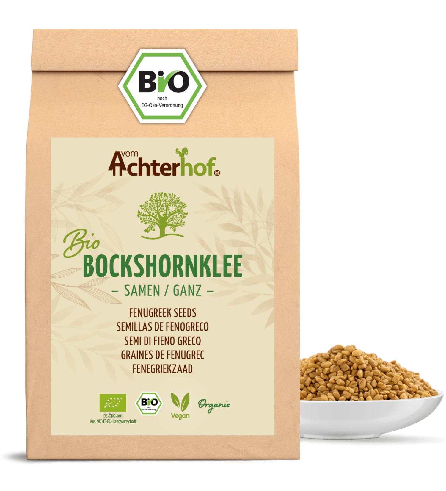 Buy Organic Bockshorn Clover Seed - 500g | Fenugreek Seeds for Tea & Spice | All-Bio Quality - Buy Online on GoSupps.com