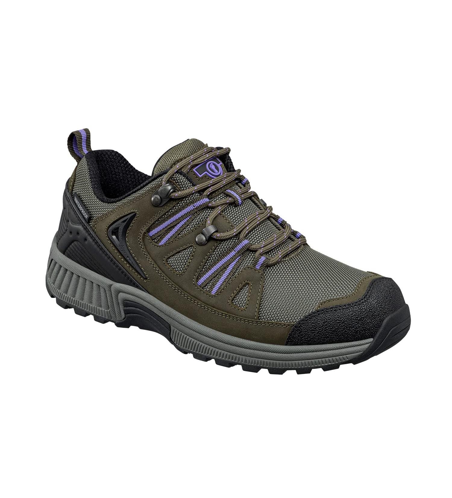 Orthofeet Moravia Women's Outdoor Shoes - Waterproof, Plantar Fasciitis Relief, Arch Support, Diabetic Friendly - X-Wide Khaki Size 9 - Buy Online on GoSupps.com