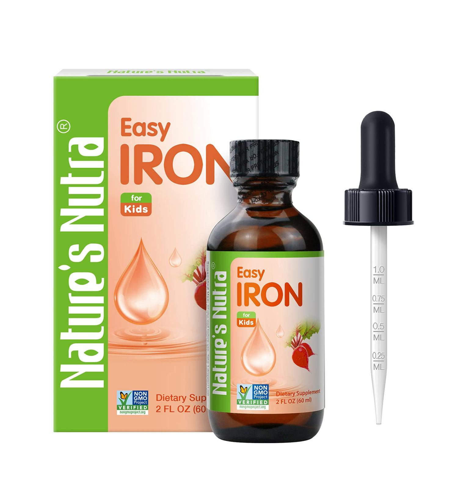 Nature's Nutra Easy Iron Premium Liquid for Kids | Ferrochel Anemia Support | Non-GMO & Kosher | 2 Fl. Oz - Buy Online on GoSupps.com