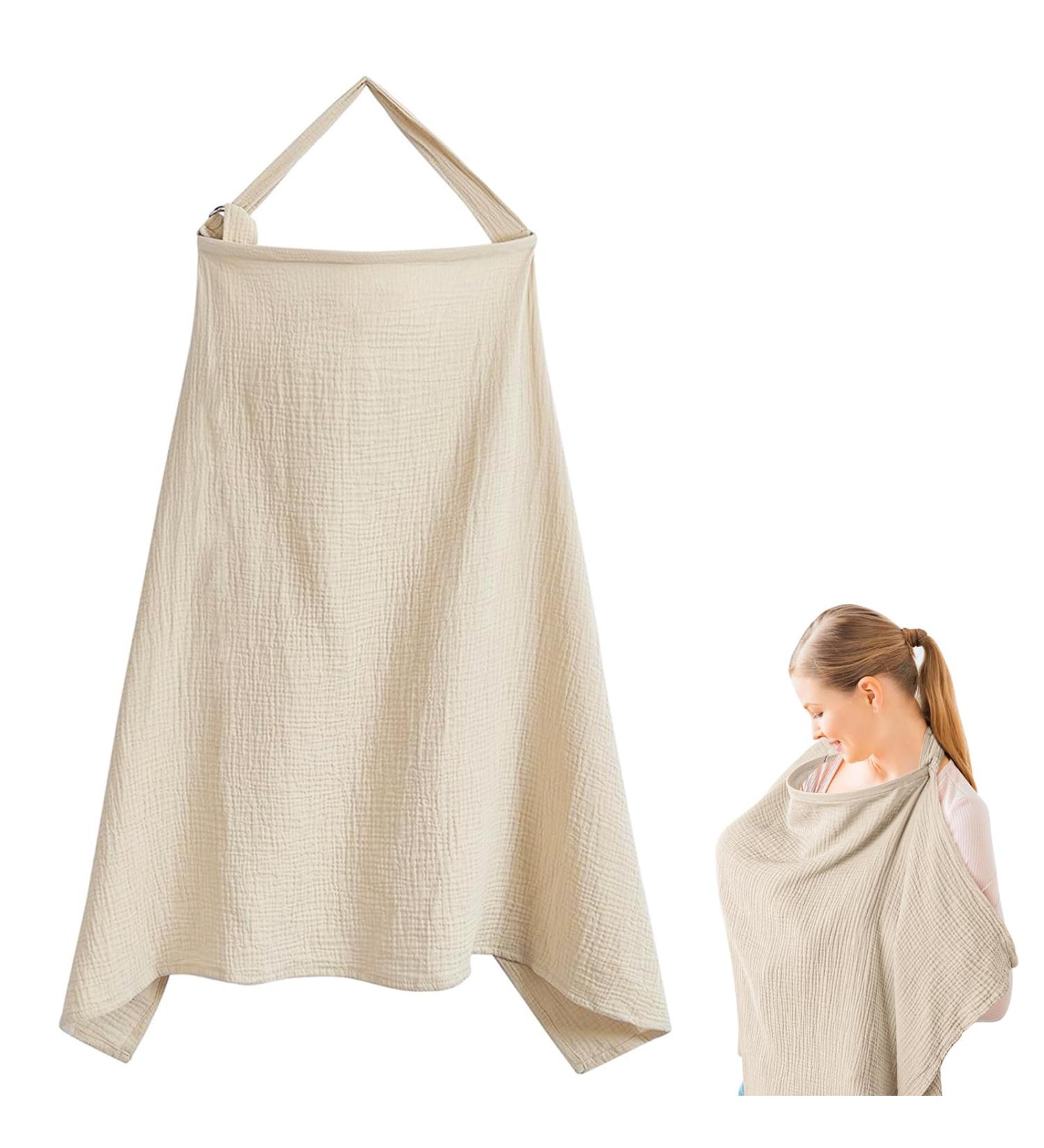 Still Towel: Soft & Breathable Breastfeeding Cover Scarf | Multi-Purpose Privacy Screen & Snacking Apron (Khaki) - Buy Online on GoSupps.com