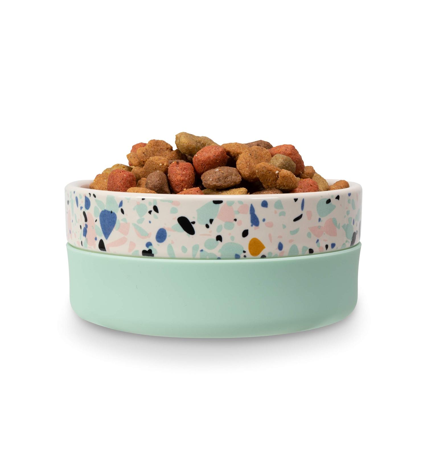 Jonathan Adler Now House Mint Terrazzo Ceramic Dog Bowl - Small/Medium | Pet Supplies & Accessories - Buy Online on GoSupps.com