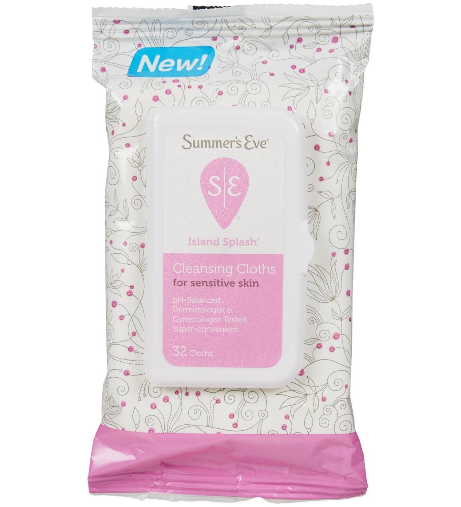 Summer's Eve 5-in-1 Cleansing Cloths - Island Splash | 32 Count - Buy Online on GoSupps.com
