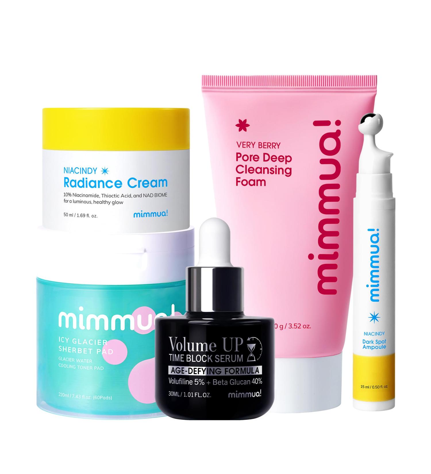 mimmua! 5-Step Total Skin Reset Collection | Korean Clinical Routine for Radiance, Anti-Aging - Buy Online on GoSupps.com