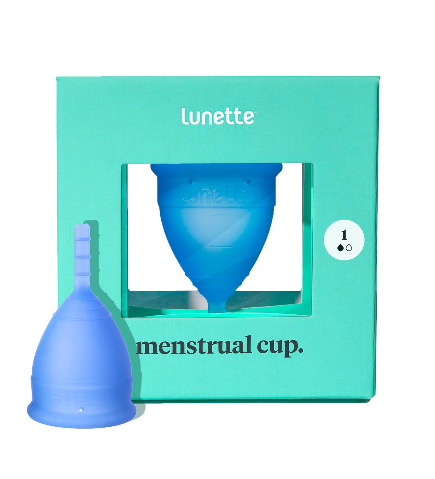 Lunette Menstrual Cup Model 1 - Blue for Light Flow | Eco-Friendly Period Care - Buy Online on GoSupps.com