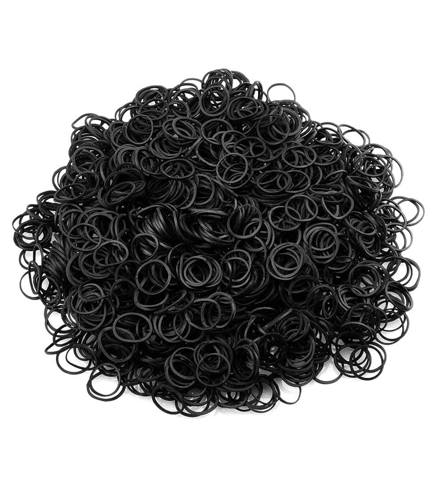 1000 Black Mini Elastic Hair Ties - Perfect for Kids Braids & Weddings | eCommerce International Shipping - Buy Online on GoSupps.com