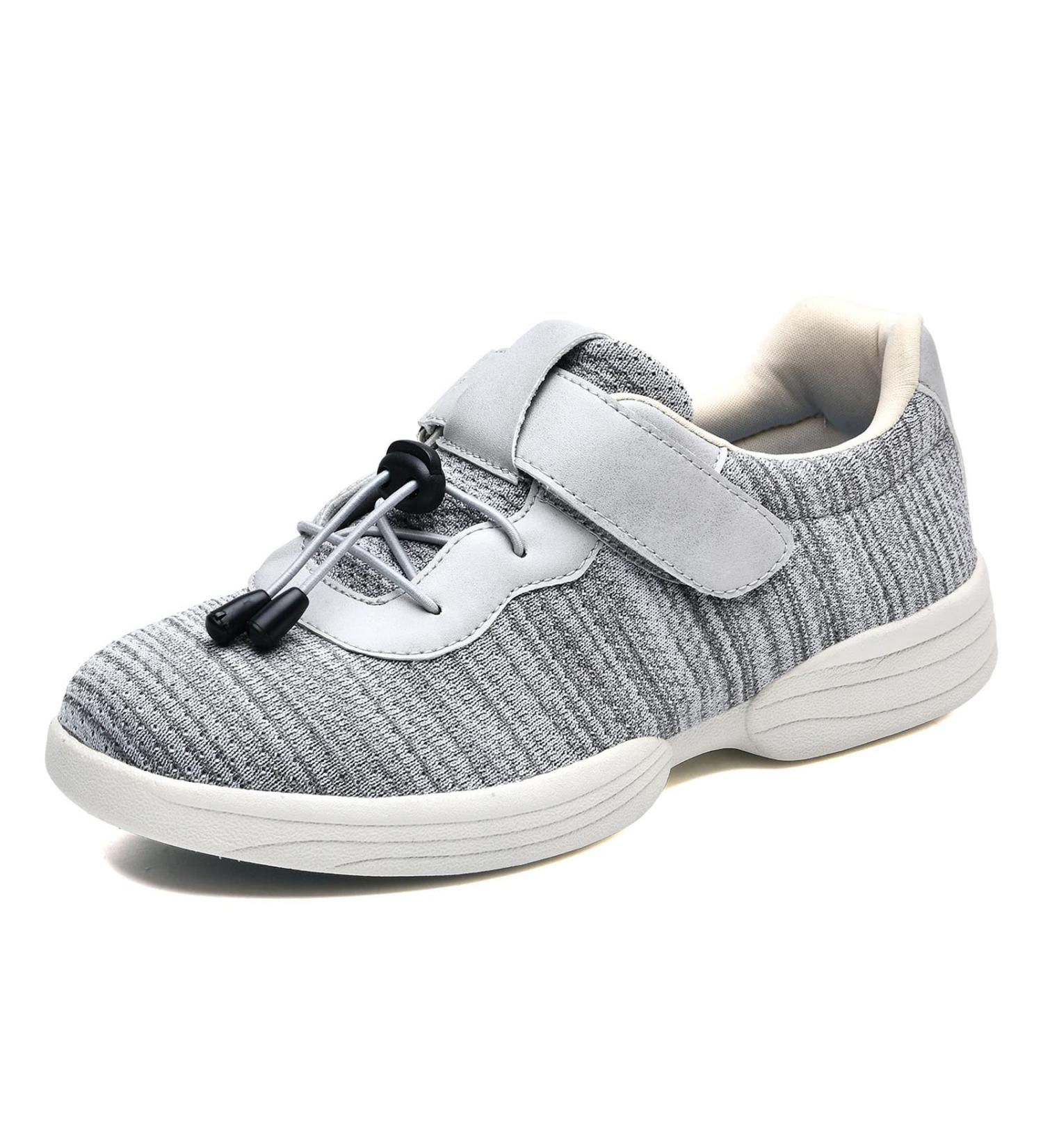 MisFun Diabetic Shoes for Women - Wide & Comfortable Medical Shoes for Swollen Feet - Ideal for Foot Fracture Recovery - Surgical Rehabilitation - Size 9, Light Grey - Buy Online on GoSupps.com