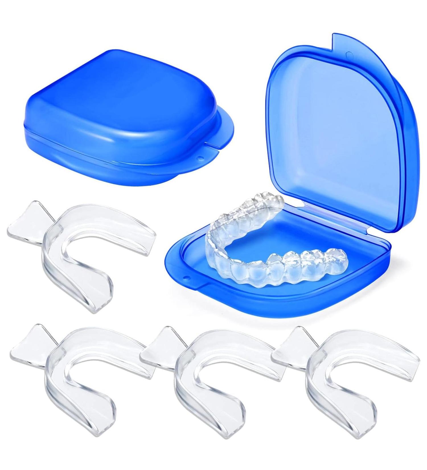 IUFDGHN 4 Pieces of alveolar bruxism BPA Free thermoplastic Safety Materials Oral Protectors Dental bruxism Protectors Nighttime Dental Protectors -2 Sanitary Boxes - Buy Online on GoSupps.com
