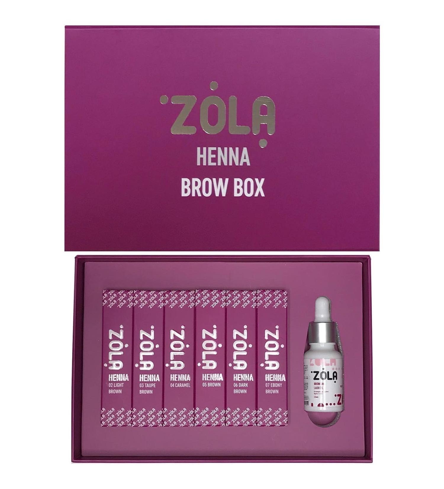 Zola Henna Eyebrow Set 6 shades of 10g each - Buy Online on GoSupps.com