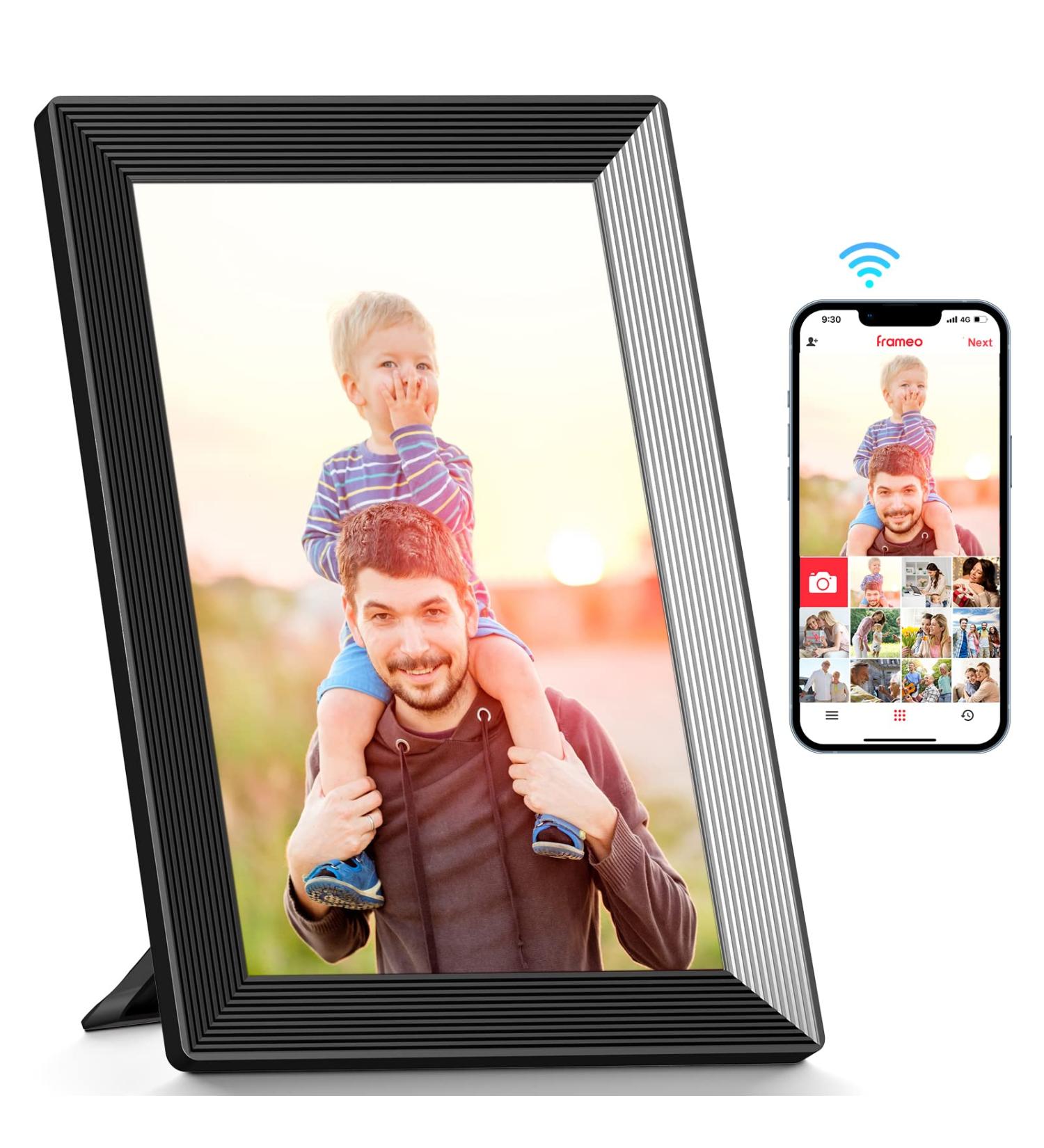 Frameo 10.1 Inch WiFi Digital Picture Frame with 16GB Storage | IPS HD Touch Screen | Gift for Friends and Family - Buy Online on GoSupps.com