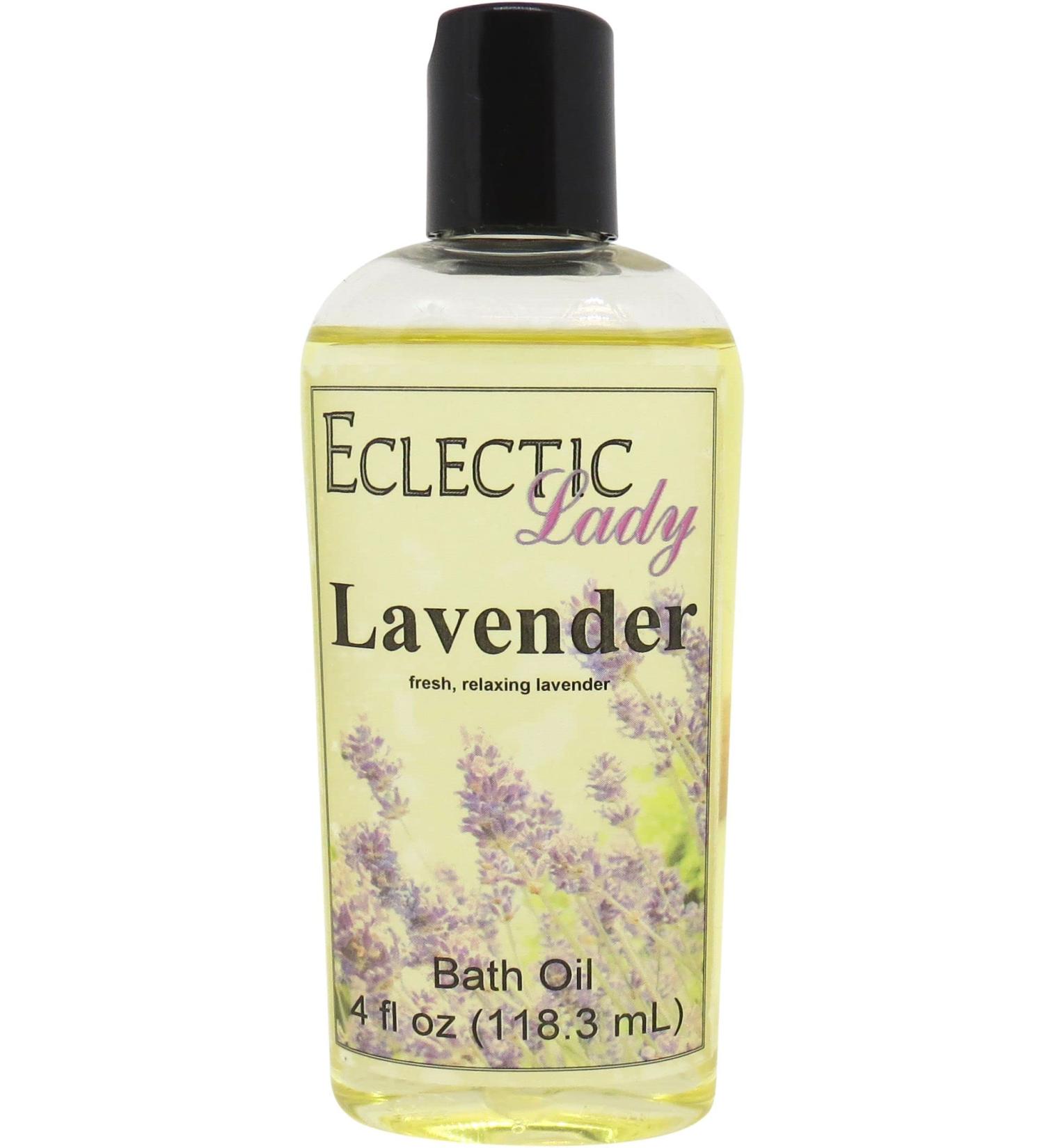 Shop Eclectic Lady Lavender Bath Oil - Relaxing & Moisturizing Scented Oil for Sensitive Skin (4 oz - Buy Online on GoSupps.com