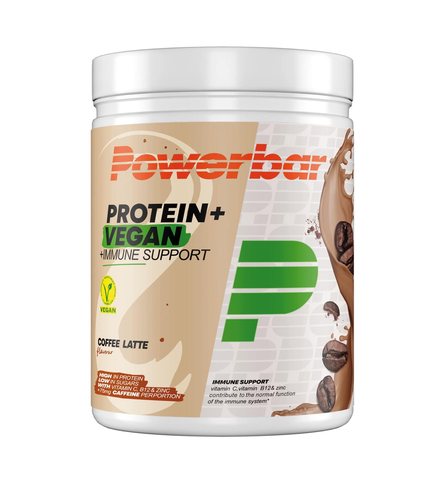 Powerbar Protein Plus Vegan Immune Support Coffee Latte 570g - Plant Protein Powder - Buy Online on GoSupps.com