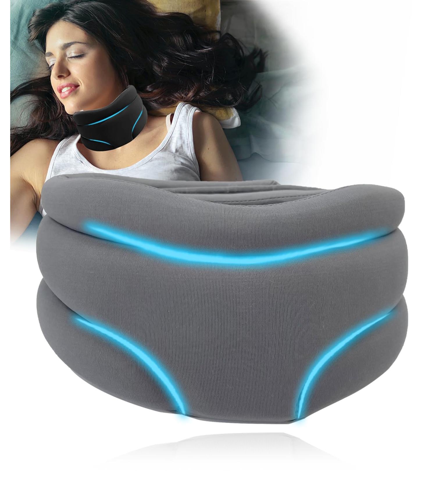 Neck Brace for Snoring & Pain Relief | Cervicorrect Soft Foam Cervical Collar by Healthy Lab Co - Comfortable Neck Support for Sleeping & Vertebrae Stability - Buy Online on GoSupps.com