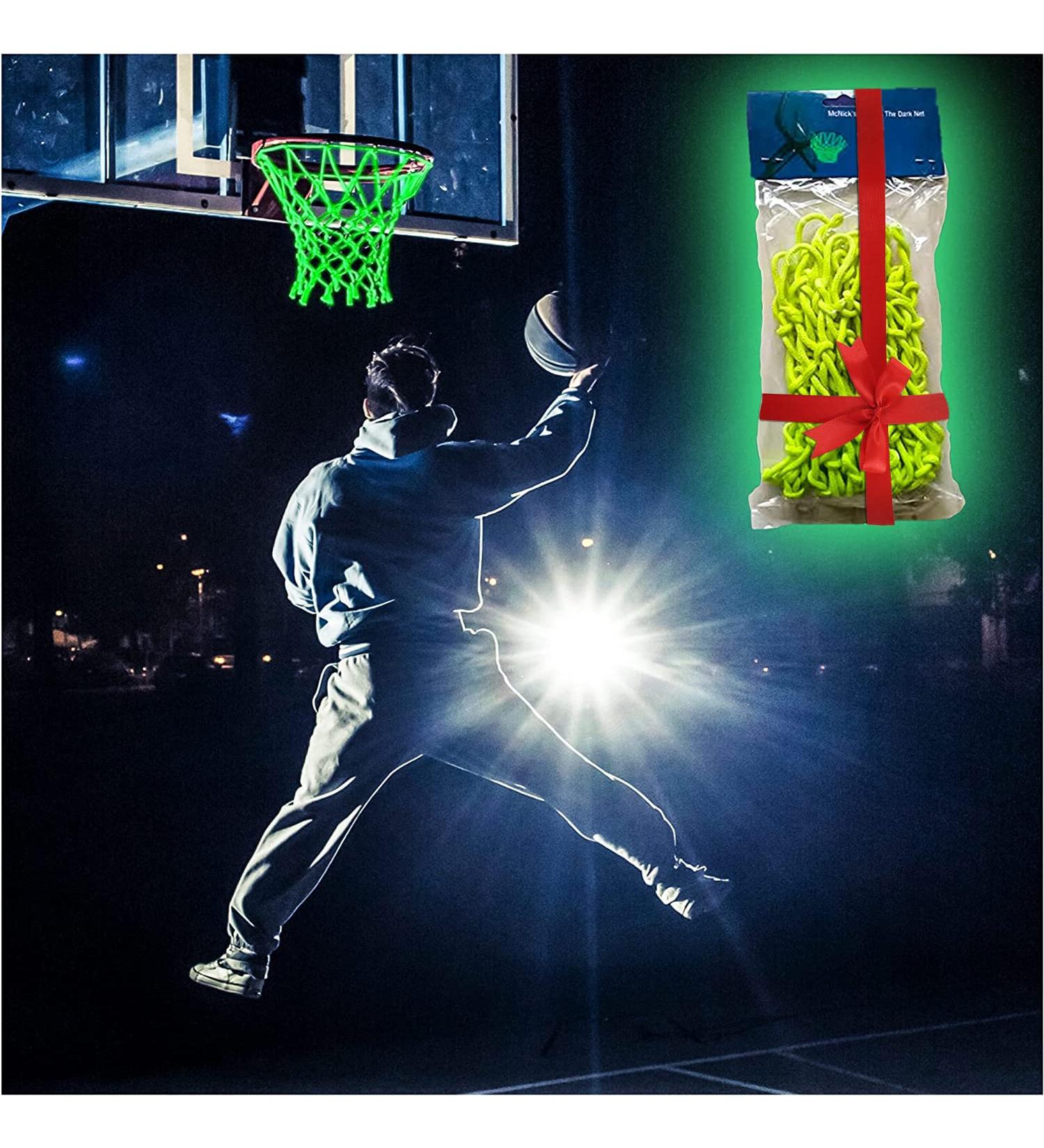 Solar-Powered Glow in The Dark Basketball Net - Lighted Outdoor Hoop Rim Replacement - Night-Time Glowing Goal - Buy Online on GoSupps.com