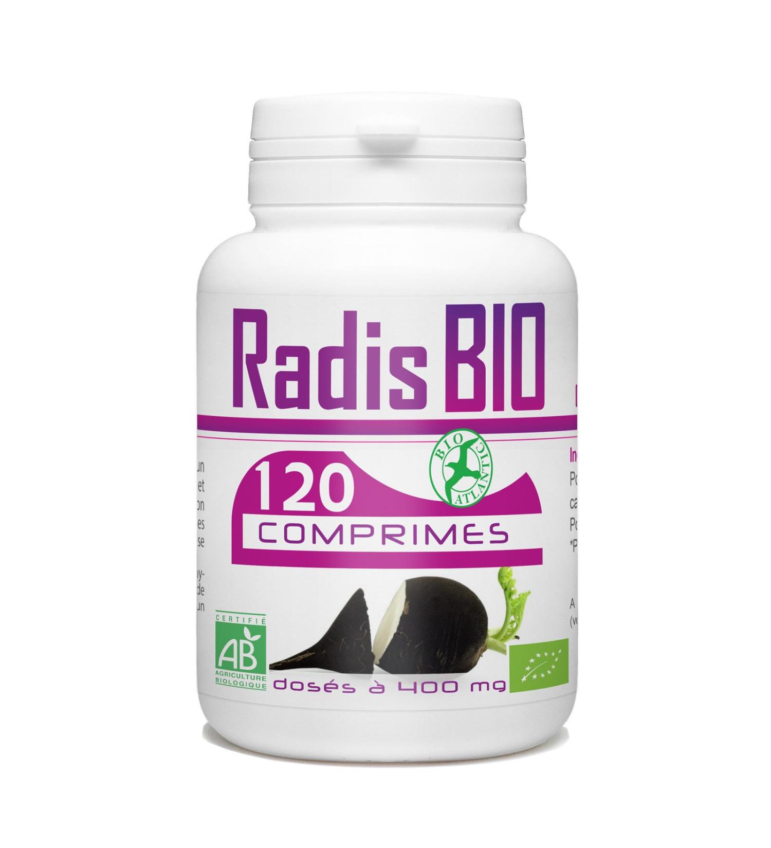 Organic Black Radish - 400 mg - 120 tablets - Buy Online on GoSupps.com