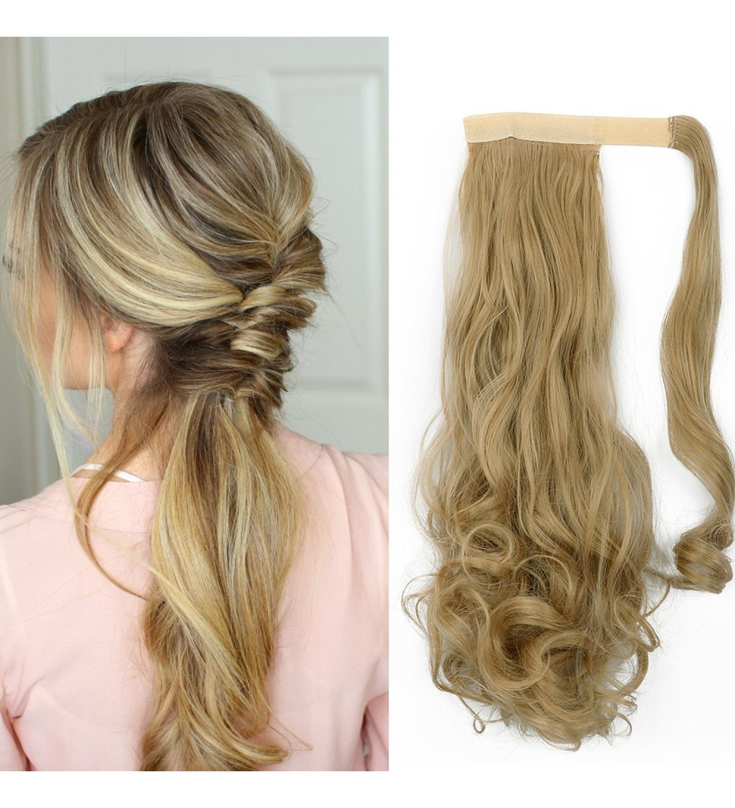 Buy Smooth & Silky Wavy Hair Extensions | Clip-in Ponytail | 43.2-66 cm Long | International Shipping - Buy Online on GoSupps.com