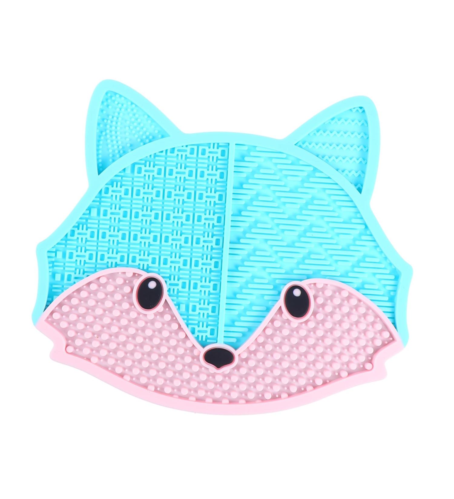 Ipetboom Fox Scrub Makeup Dry Brushing Silica Gel Makeup Brush 17x15cm Blue - Buy Online on GoSupps.com