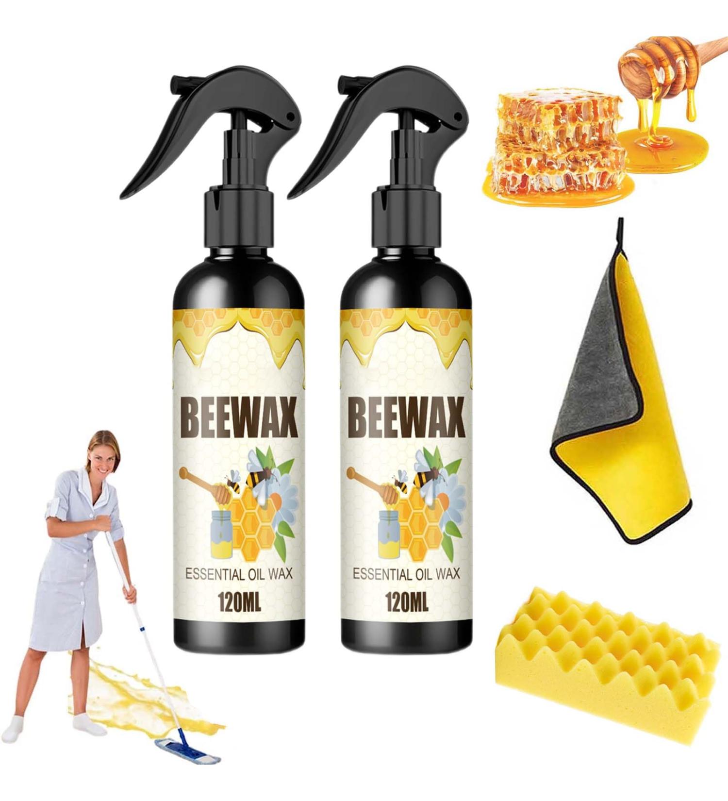 Natural Micro-Molecularized Beeswax Spray Bees Wax Furniture Polish and Cleaner Beeswax Furniture Polish Multipurpose Natural Beewax Wood Polish and Cleaner for Furniture Care (2Pcs) - Buy Online on GoSupps.com