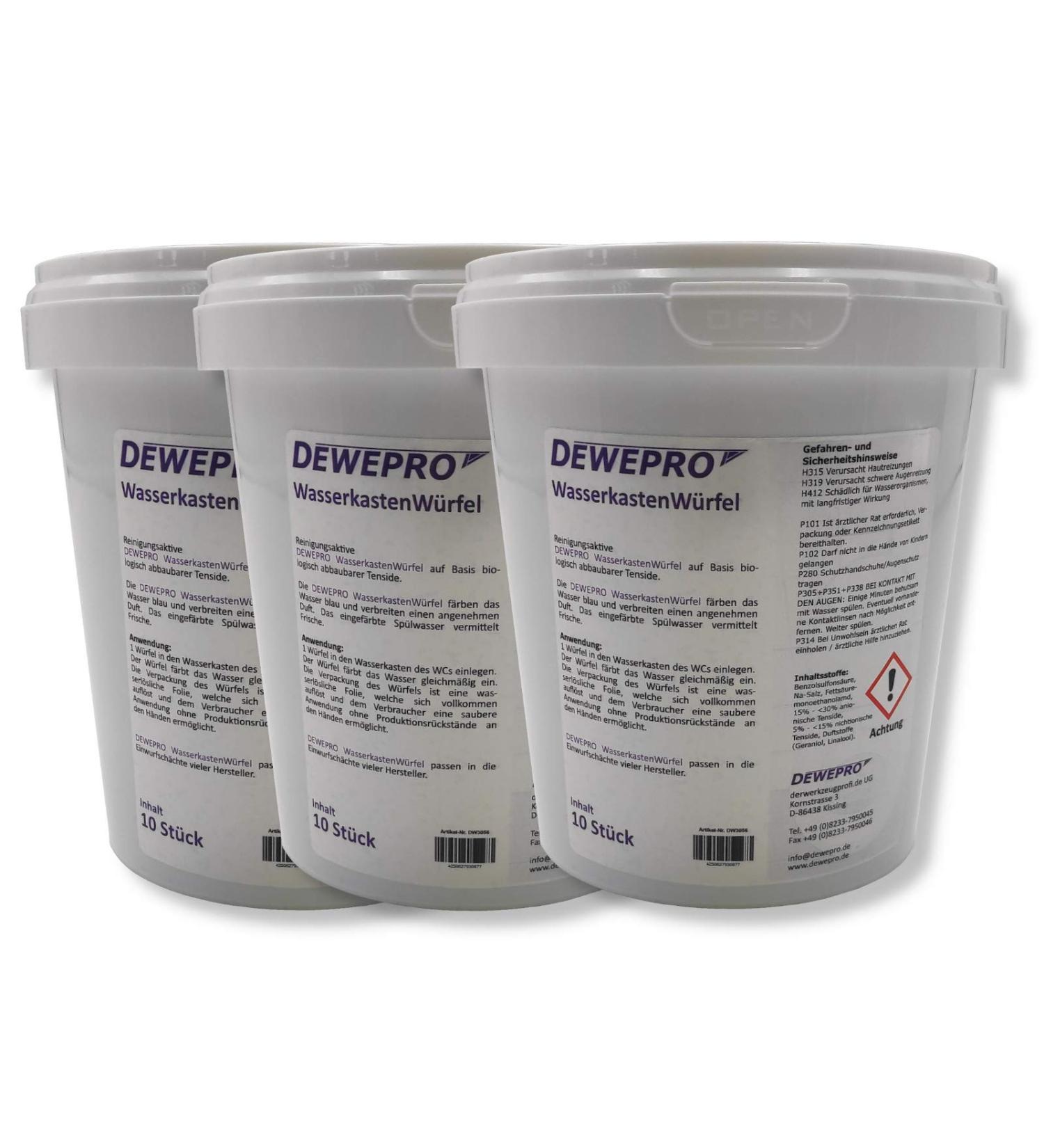 Dewepro Water Box Cubes - 30 Pack Toilet Cleaner for Geberit & Sanit - Effective & Easy To Use - Buy Online on GoSupps.com