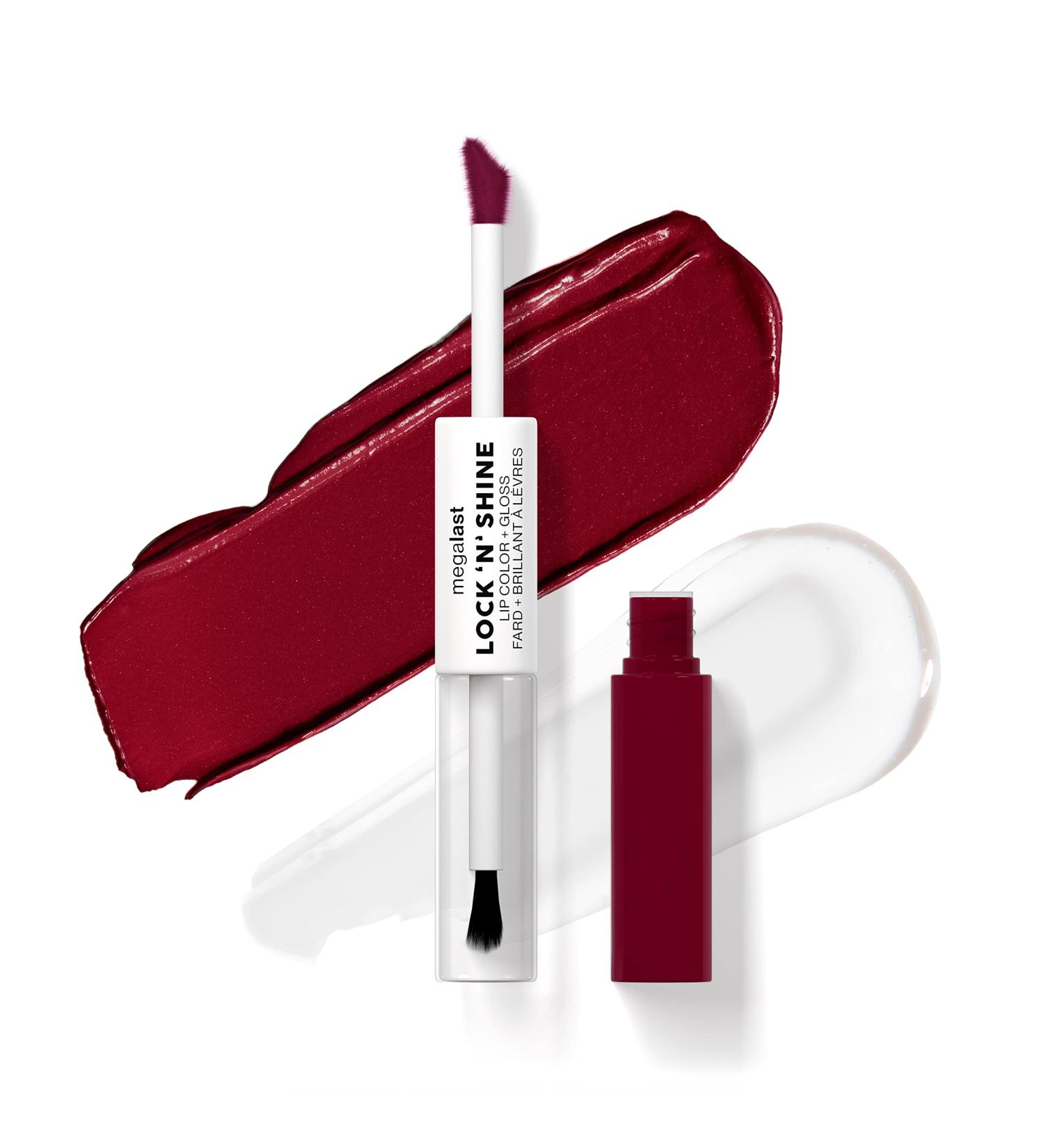 Wet n Wild Megalast Lock n' Shine Sizzling Siren Lip Color with Clear Gloss - Vitamin E and Jojoba Oil Enriched Formula - Buy Online on GoSupps.com