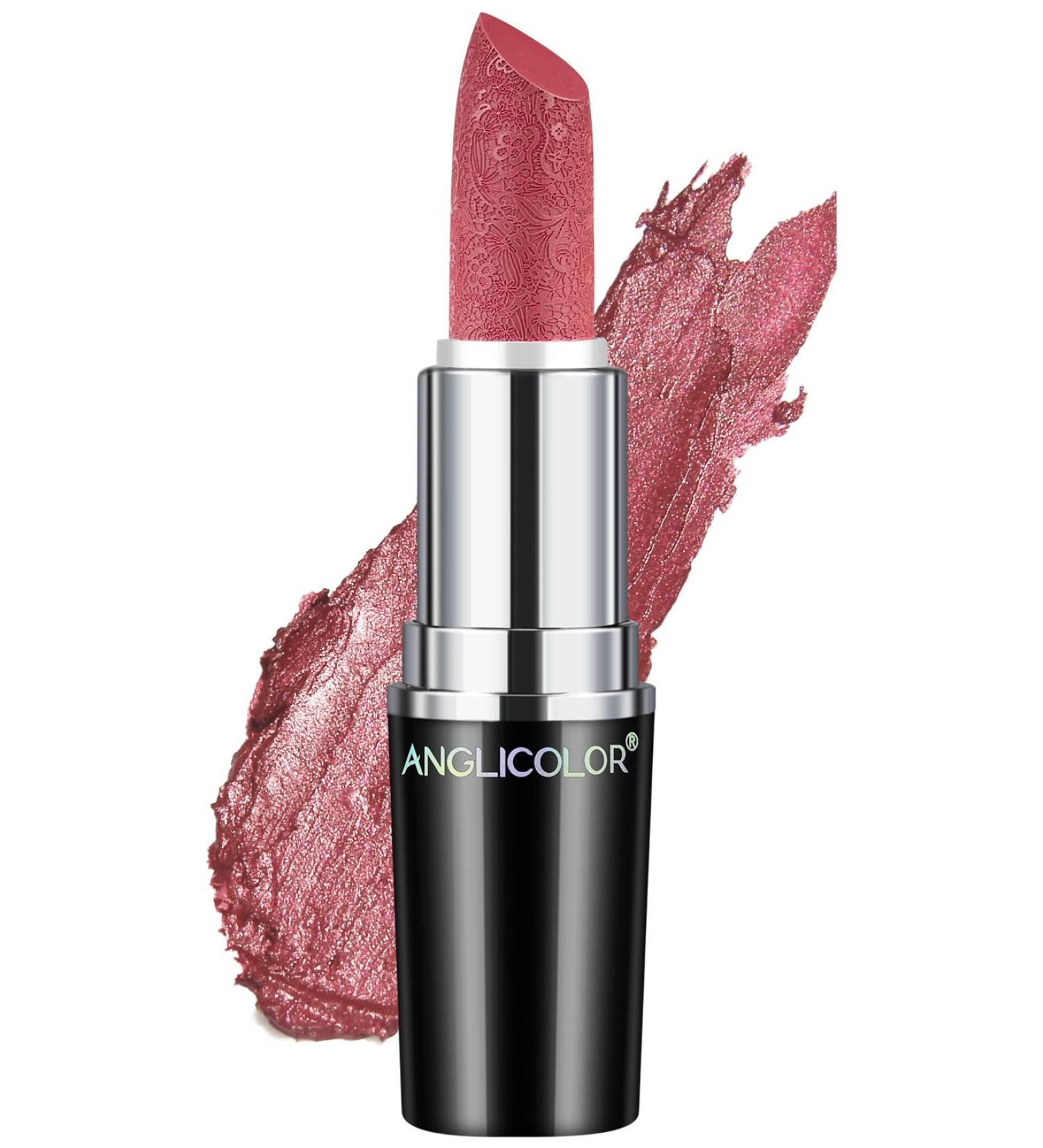 Anglicolor Metallic Glitter Lipstick Pink Lipstick Highly Pigmented Glitter lipstick Long-Lasting Moisturising Velvety smooth application Creamy sculpted design lipstick (#13 BABY ANGEL) - Buy Online on GoSupps.com