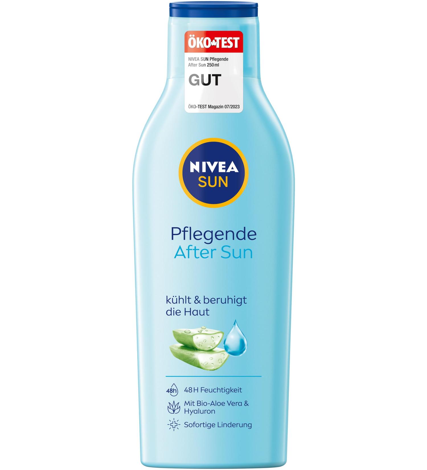 Buy NIVEA Sun Nursing After Sun Lotion 250 ml | Skin-Calming Aloe Vera & Hyaluron | 48h Moisture | International Shipping - Buy Online on GoSupps.com