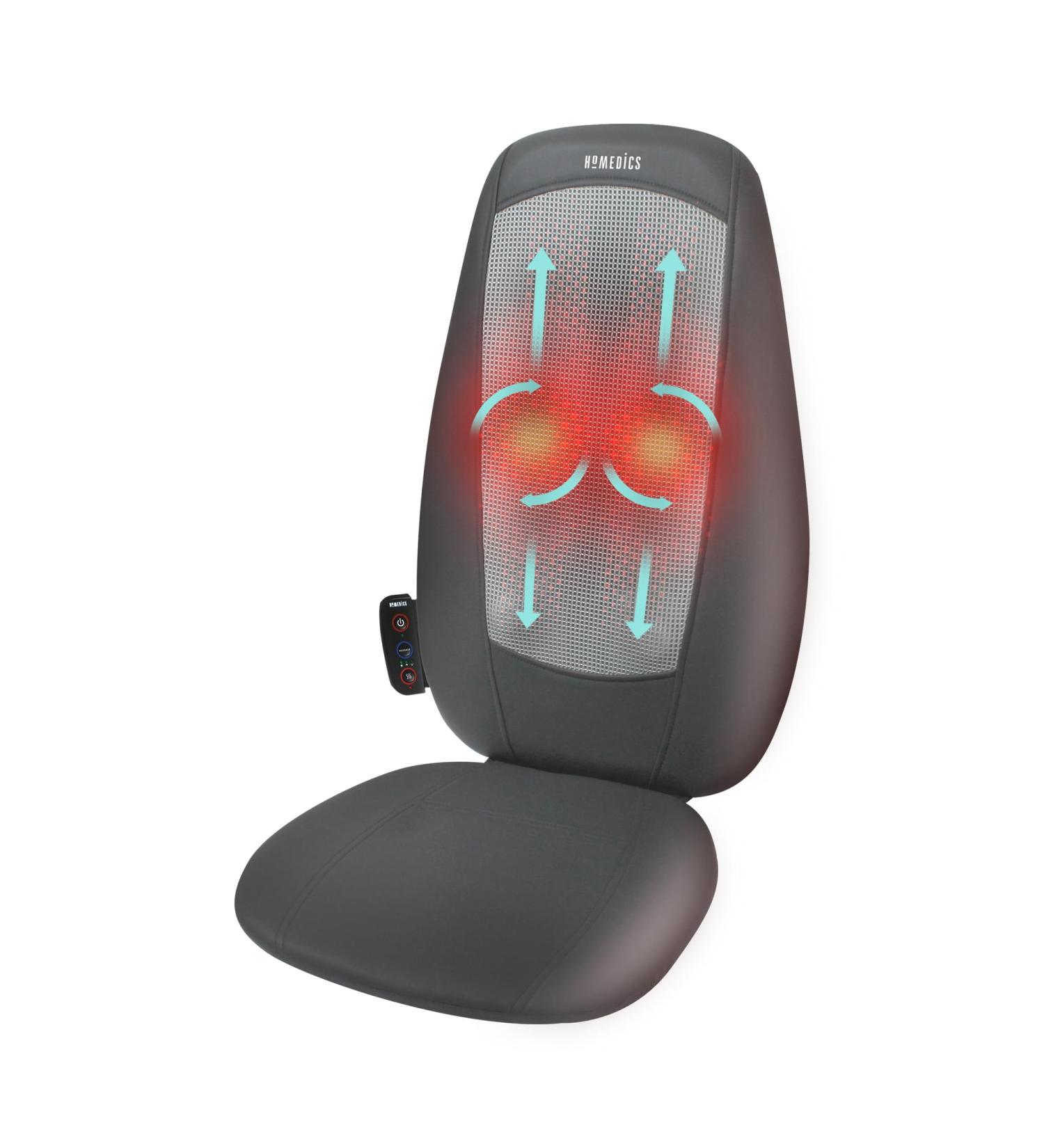 Shop Homedics Shiatsu Massage Seat - Adjustable Back Massager with Heat & Vibration for Relaxation - International Shipping Available - Buy Online on GoSupps.com
