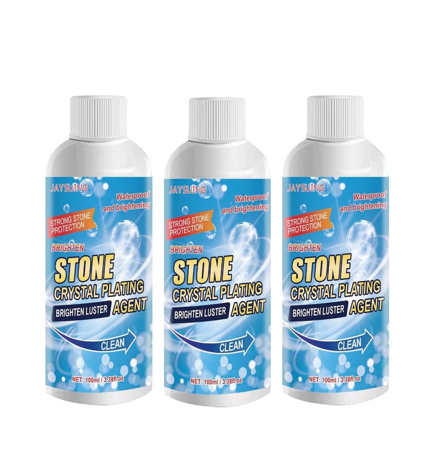 Stone Stain Remover Cleaner Stone Crystal Plating Brighten Luster Agent Clean easy Scrub Effectively Breaks Down And Lifts Even Oil Stains For Marble Quartz Kitchen Cooktops (3) - Buy Online on GoSupps.com