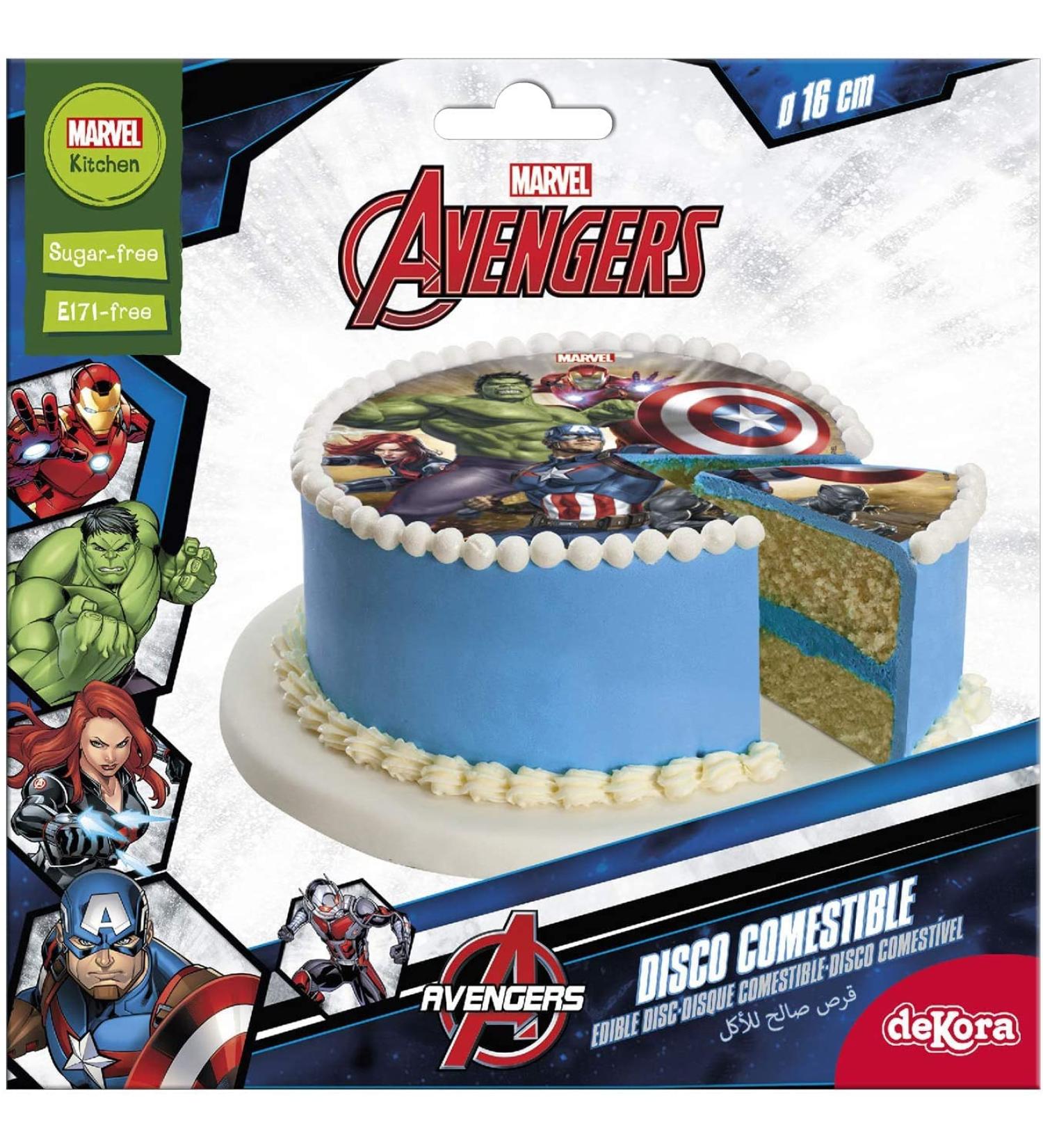Dekora 231365 Marvel Avengers Cake Topper - Sugar-Free Edible Paper - 16 cm | Buy Internationally - Buy Online on GoSupps.com