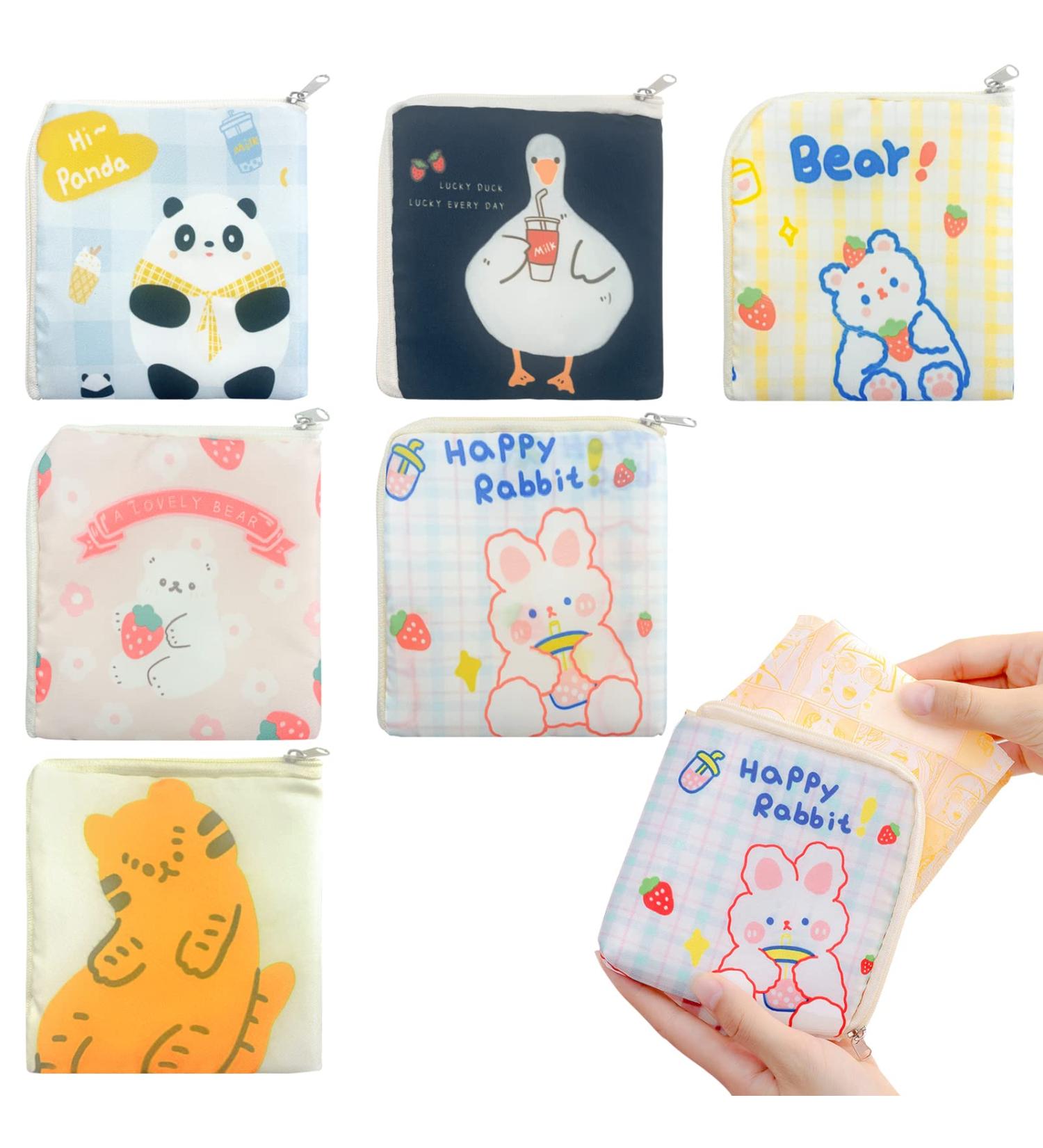6 Pack Sanitary Napkin Storage Bag with Zippers for Women and Girls - Portable Menstrual Period Pouch (6 Styles) - Buy Online on GoSupps.com