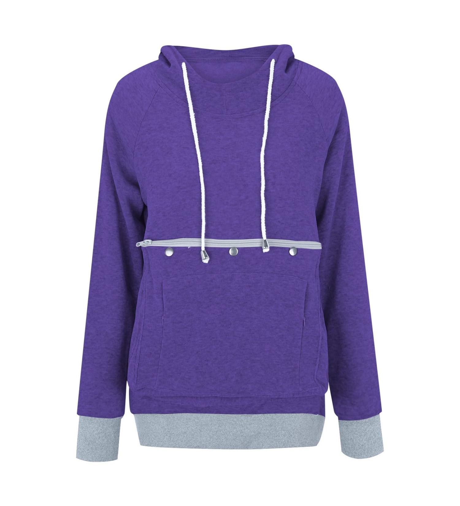 Buy Women's Long Sleeve Cat & Dog Hoodie Sweater with Zipper - Cozy & Stylish Animal Print Sweatshirt - Buy Online on GoSupps.com