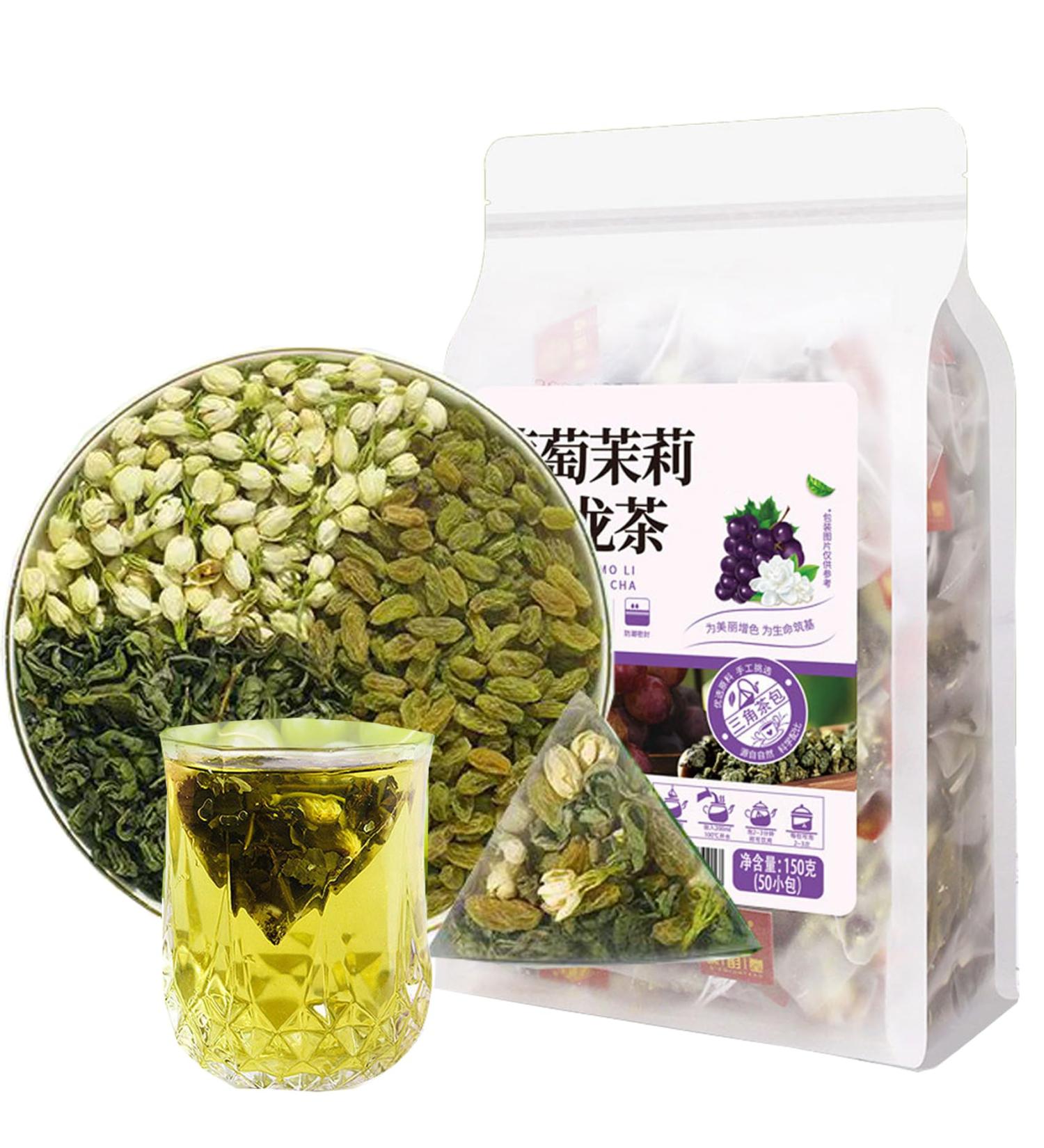 Grape jasmine oolong tea 5.29 oz White grape oolong tea bag Mixed taste fruit tea Jasmine hot drink taste 150g - Buy Online on GoSupps.com