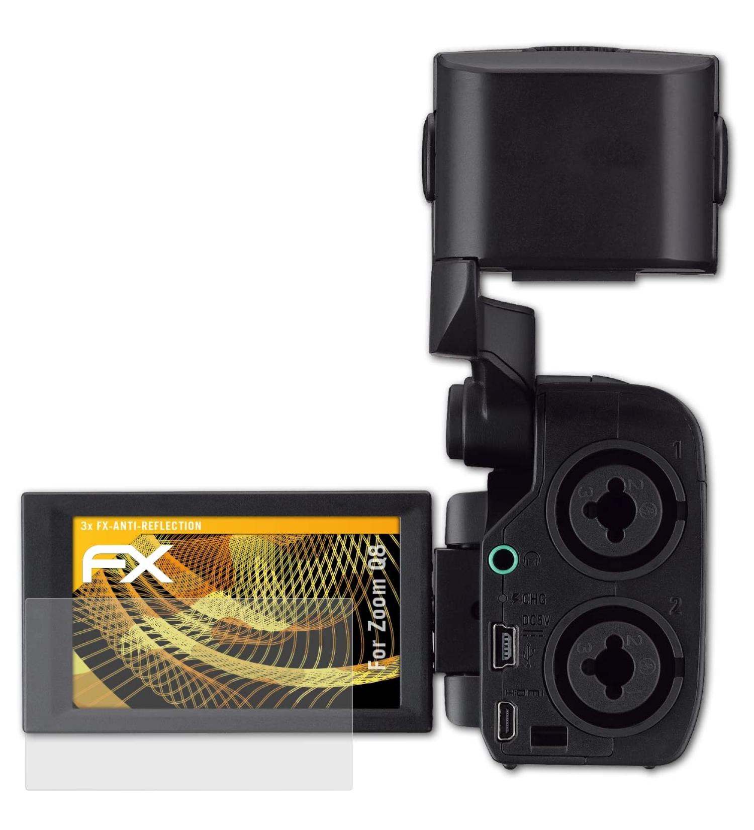 atFoliX Screen Protector for Zoom Q8 - Anti-Reflective & Shock-Absorbing Film (3-Pack) - Buy Online on GoSupps.com