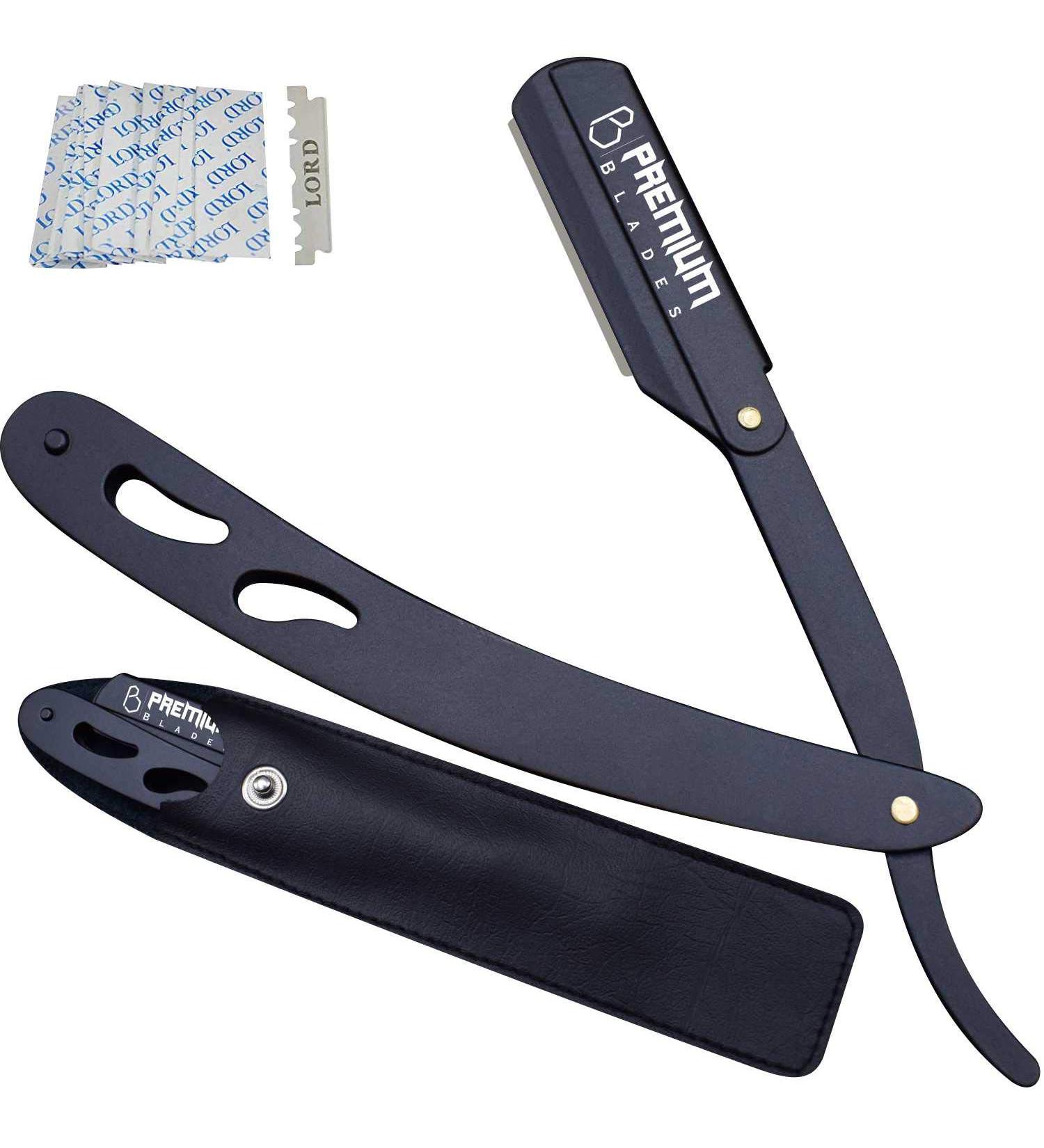 Premium Blades Black Petal Handle Barber Razor for Men/women - Professional Half Blade Straight Edge Razor - Buy Online on GoSupps.com